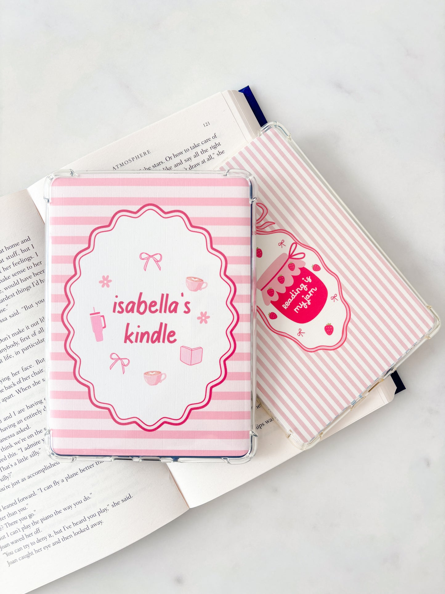 Cute Striped Personalised Name Kindle Insert | Ereader Insert