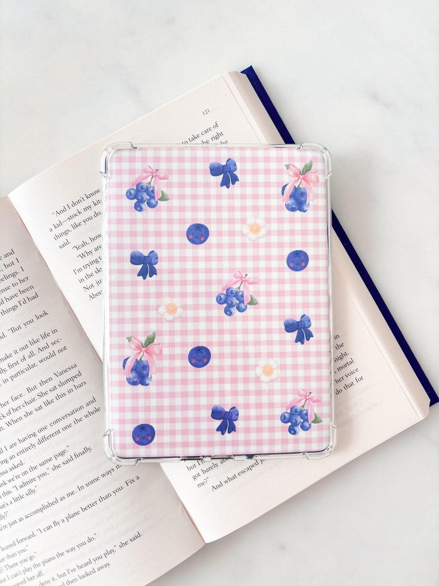 Blueberry Coquette Bows Kindle Insert | E-reader Insert