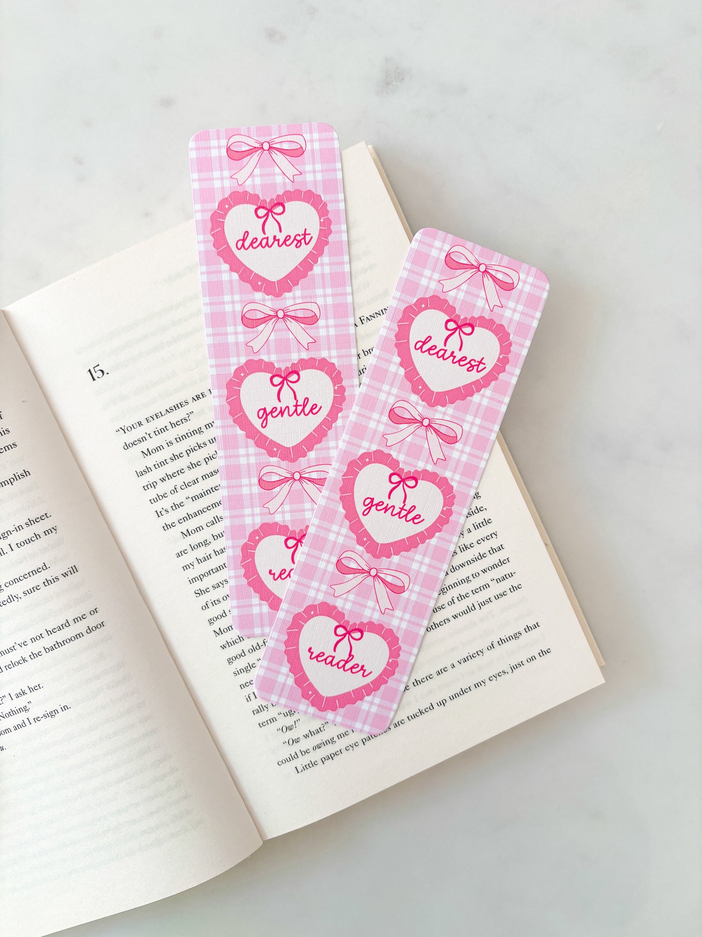 Dear Gentle Reader Hearts Bookmark