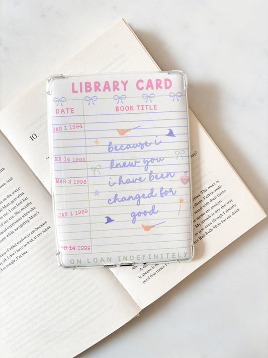 Library Card Insert | Changed For Good Quote