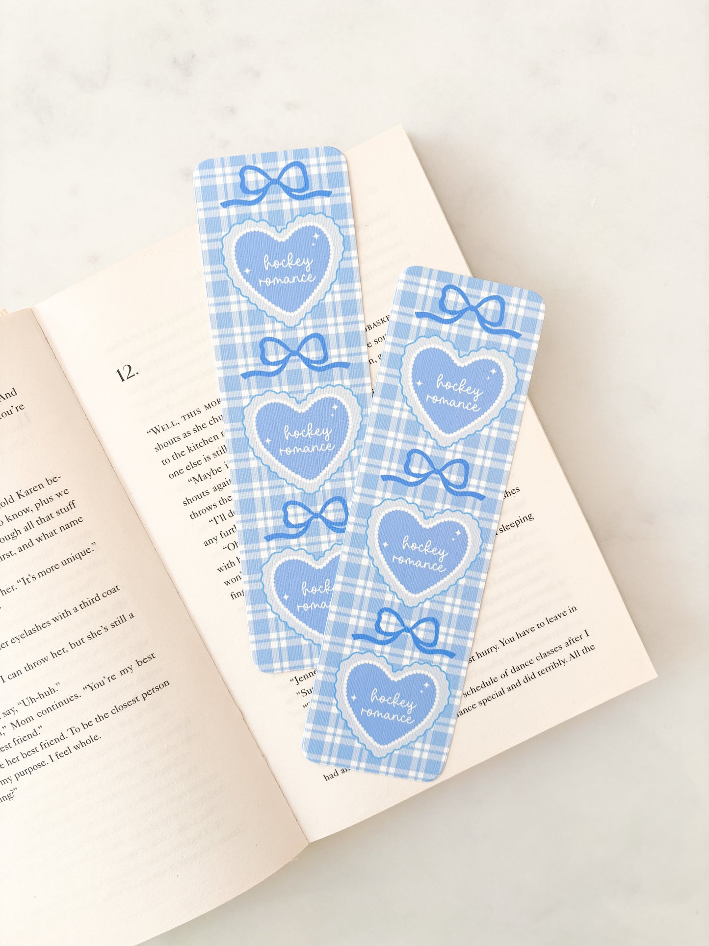 Hockey Romance Coquette Heart Bookmark
