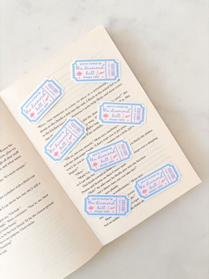 Diamond Ball Ticket Sticker | Regency Romance