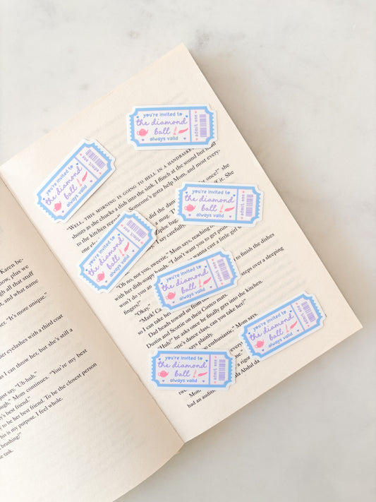 Diamond Ball Ticket Sticker | Regency Romance