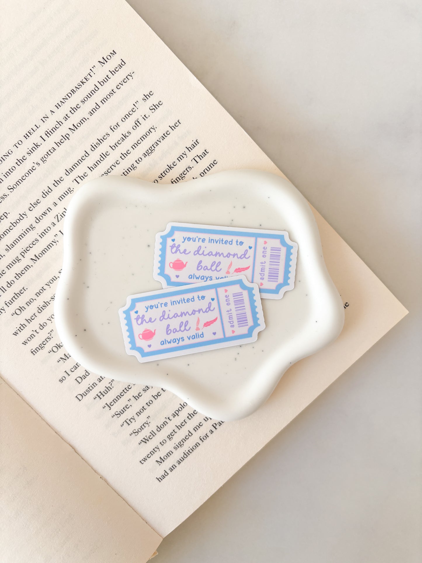 Diamond Ball Ticket Sticker | Regency Romance