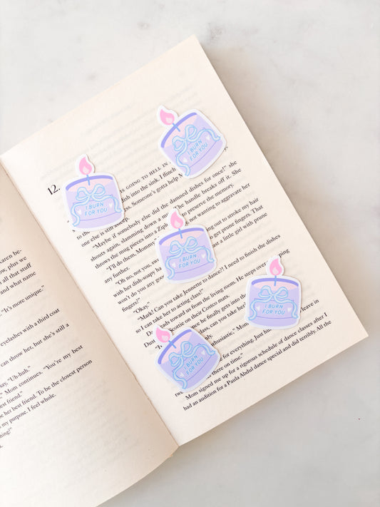 I Burn For You Candle Sticker