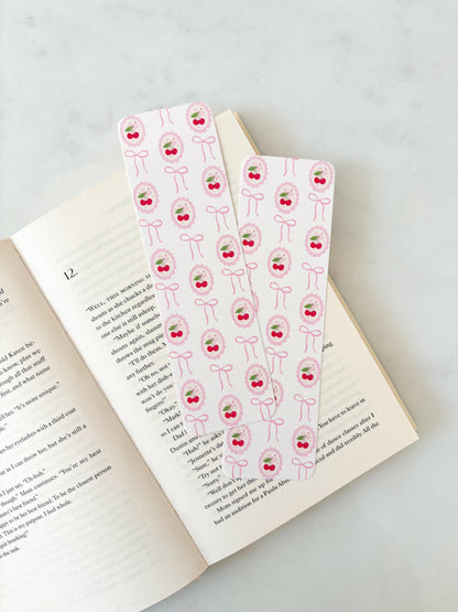 Cherry Coquette Frame Pattern Bookmark