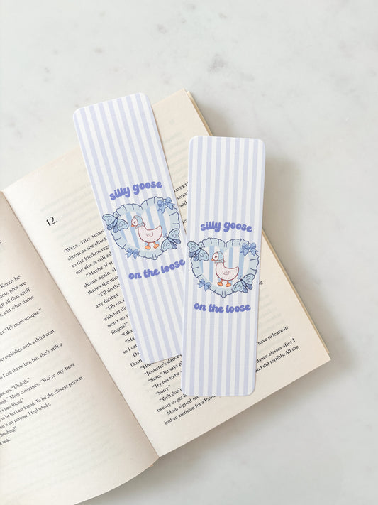 Blue Silly Goose On The Loose Bookmark