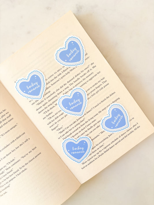 Hockey Romance Heart Sticker