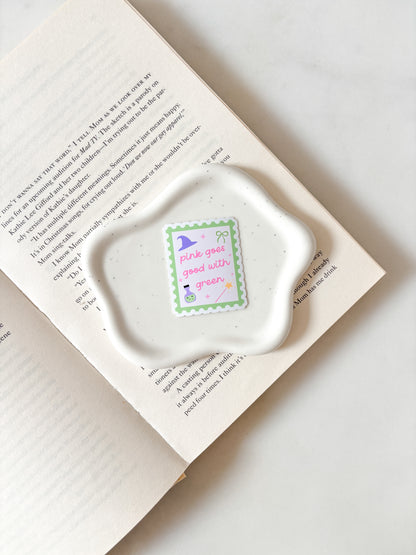 Pink Goes Good With Green Stamp Sticker