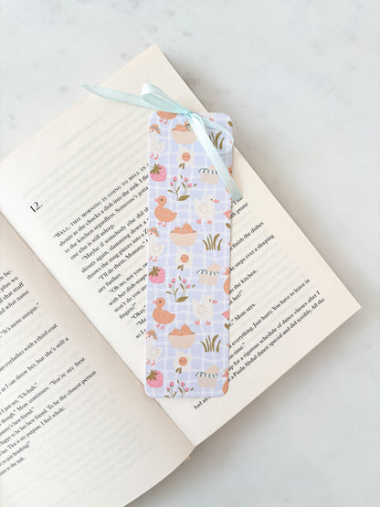 Sweet Cottagecore Farm Duck Pattern Bookmark