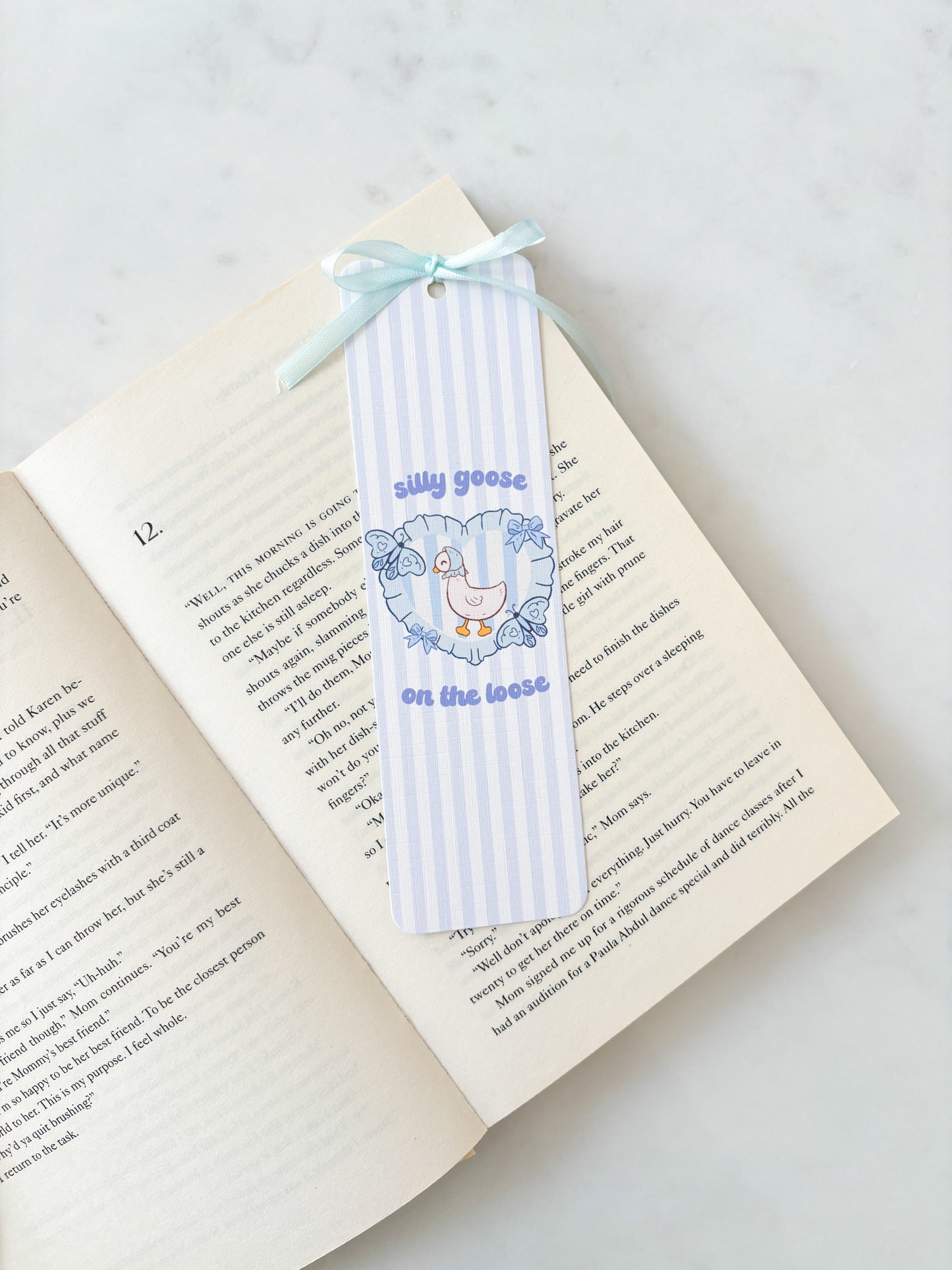 Blue Silly Goose On The Loose Bookmark