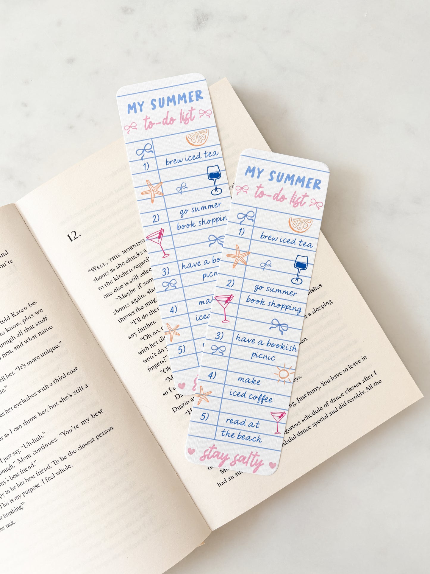 My Summer To-Do List Bookmark