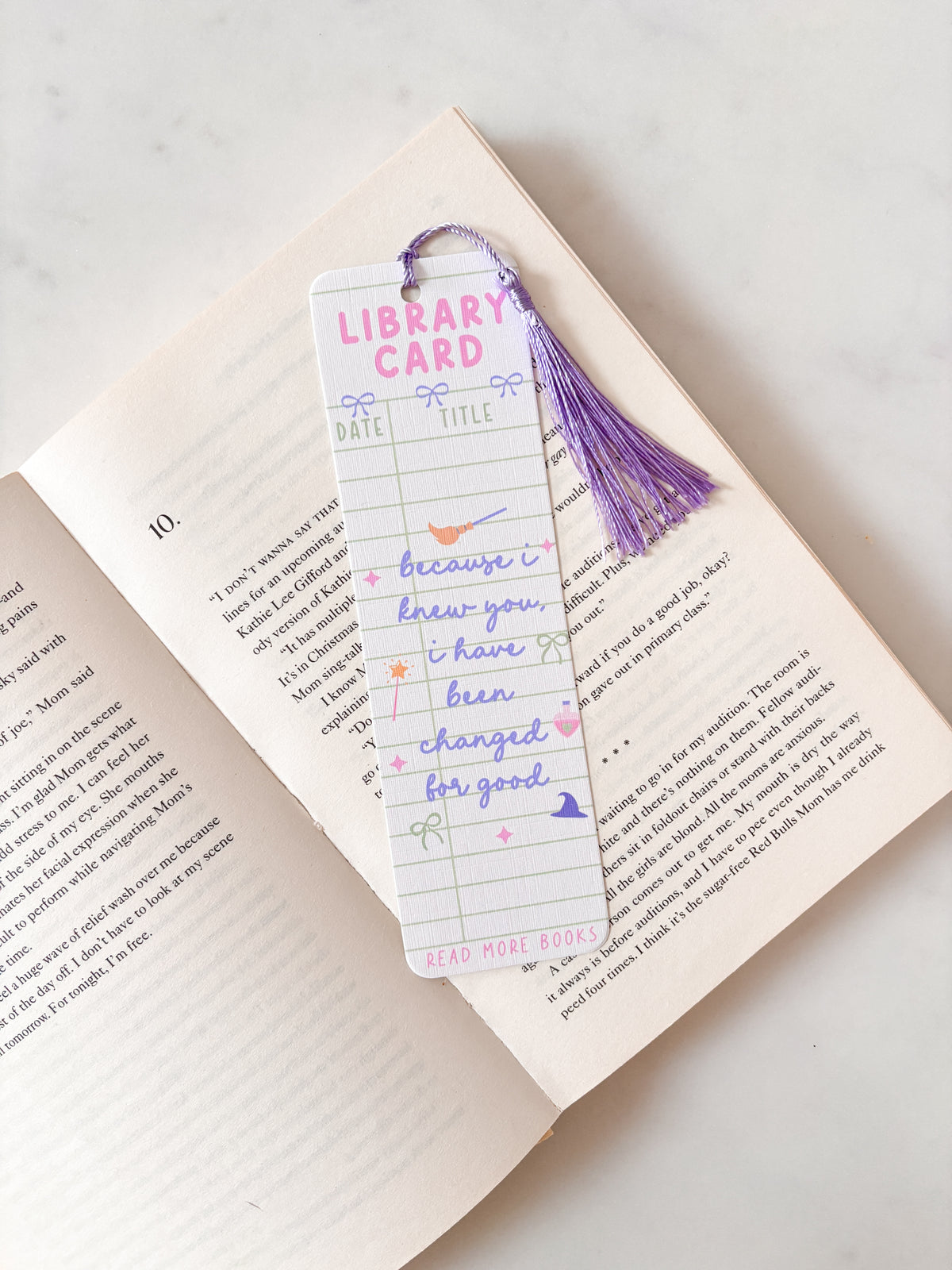 Bookmark Library Examples Changed For Good Bookmark | Library Bookmark – Fleurs On Sunday