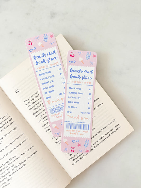 Beach Read Book Store Receipt Bookmark