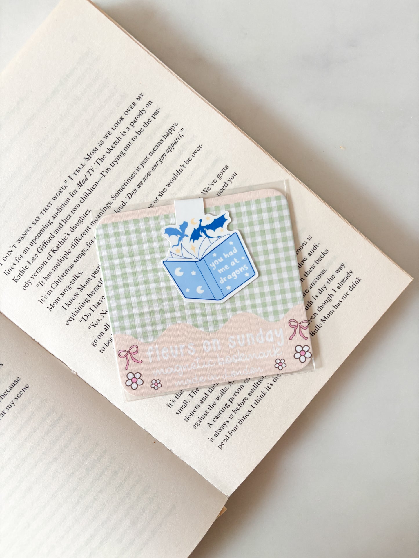 Magical Dragons and Books Magnetic Bookmark
