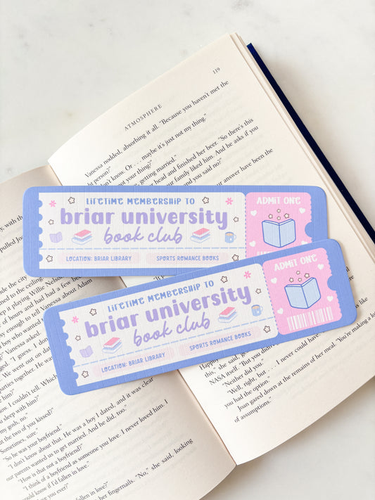 Briar University Book Club Bookmark