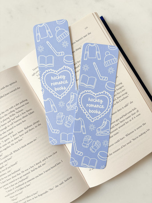 Hockey Romance Minimal Bookmark