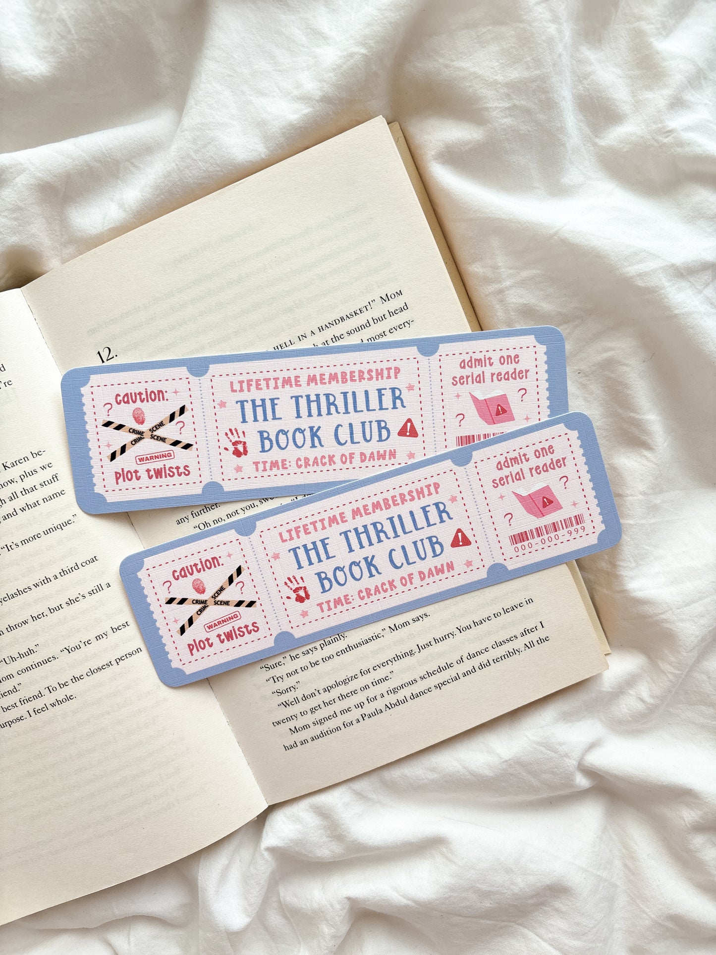 The Thriller Book Club Bookmark