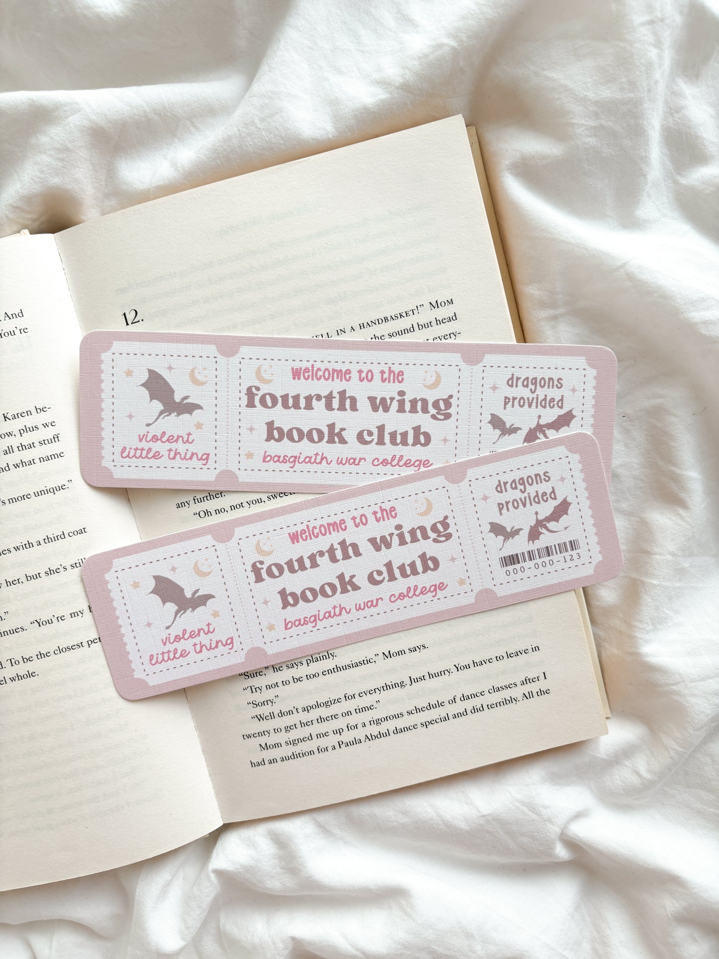 Fourth Wing Book Club Bookmark