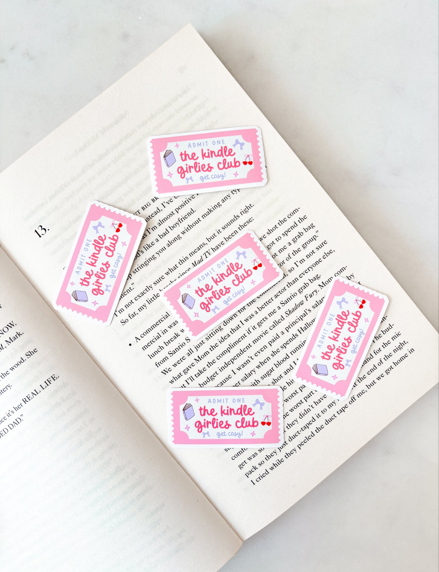 Kindle Girlies Club Ticket Sticker