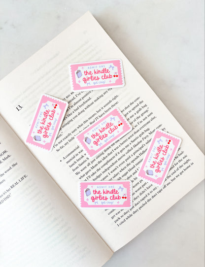 Kindle Girlies Club Ticket Sticker