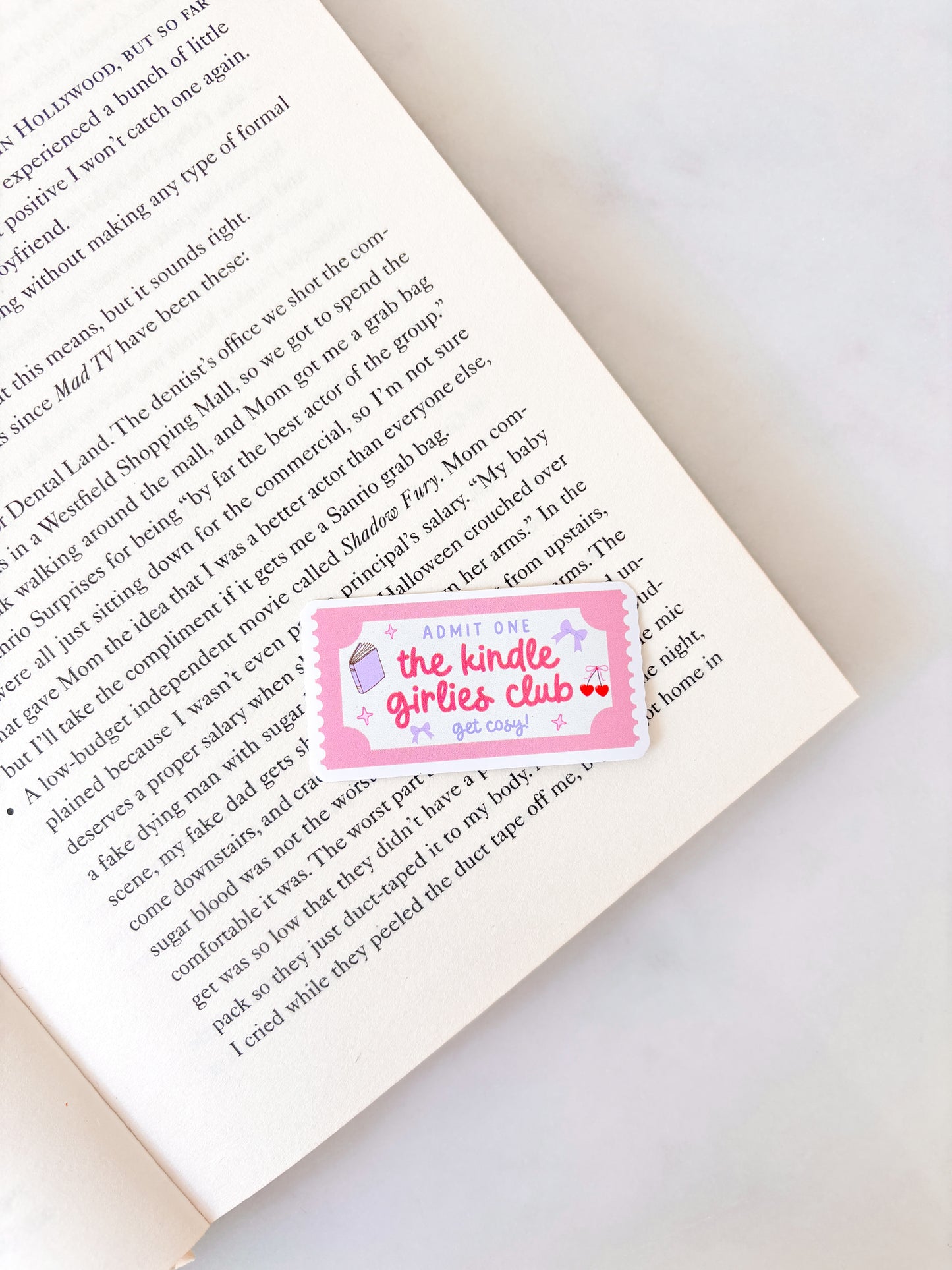 Kindle Girlies Club Ticket Sticker