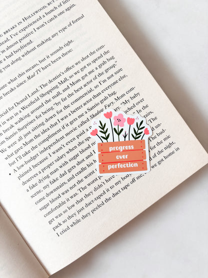 Progress Over Perfection Flowers Sticker