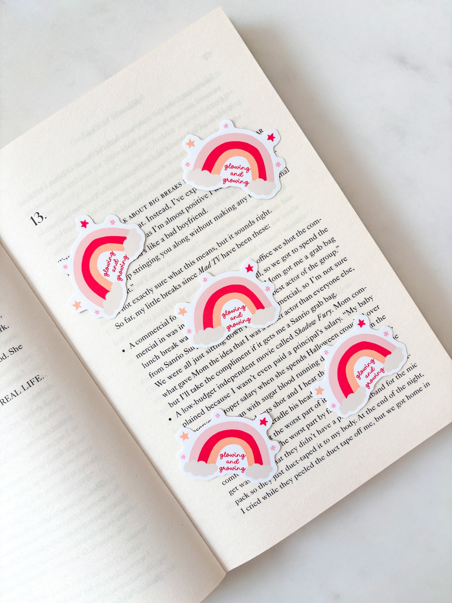 Glowing and Growing Rainbow Sticker
