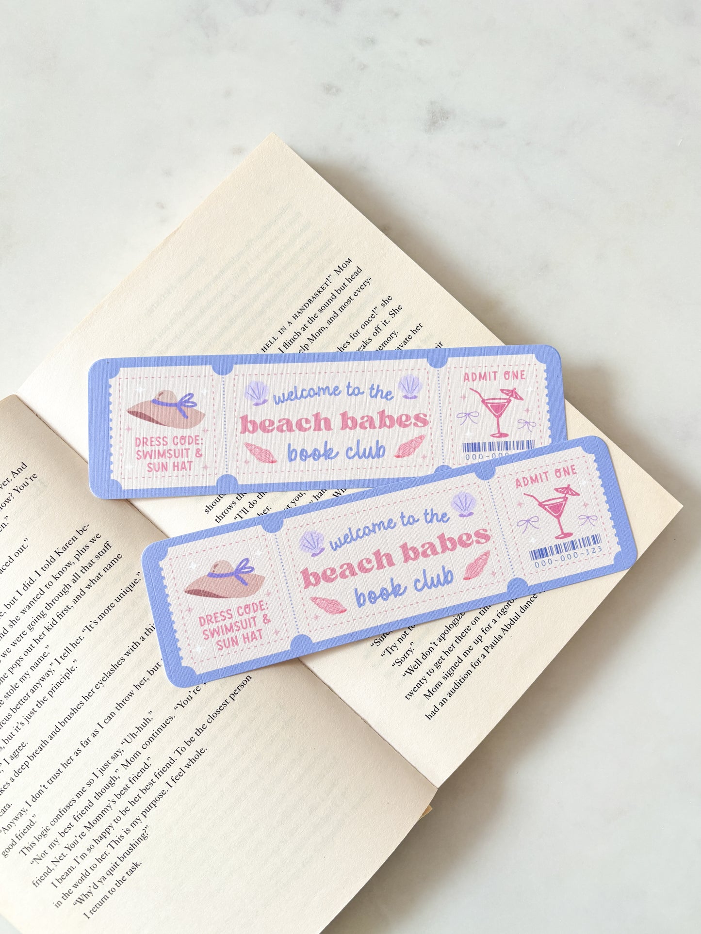 The Beach Babes Book Club Bookmark