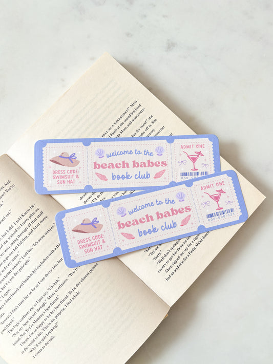 The Beach Babes Book Club Bookmark