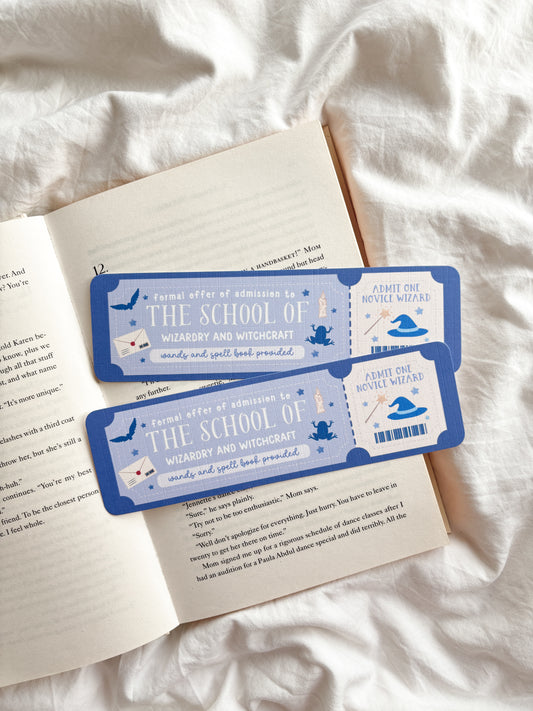 School of Witchcraft and Wizardry Ticket Bookmark