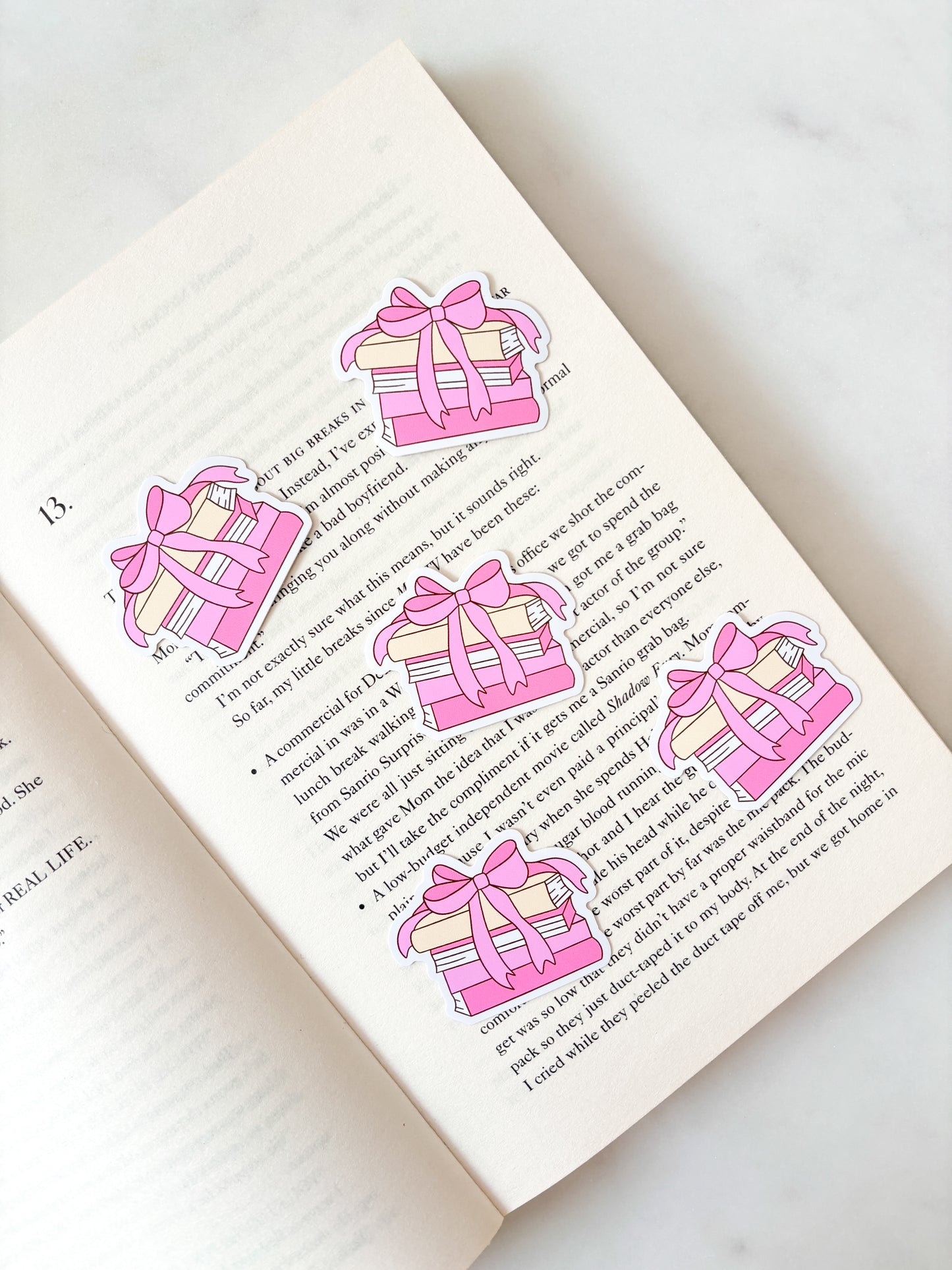 Cute Book Stack Sticker
