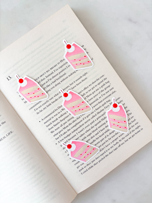Cute Pink Cake Slice Sticker