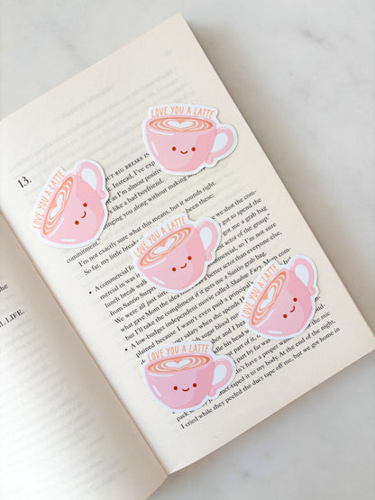 Love You A Latte Coffee Sticker