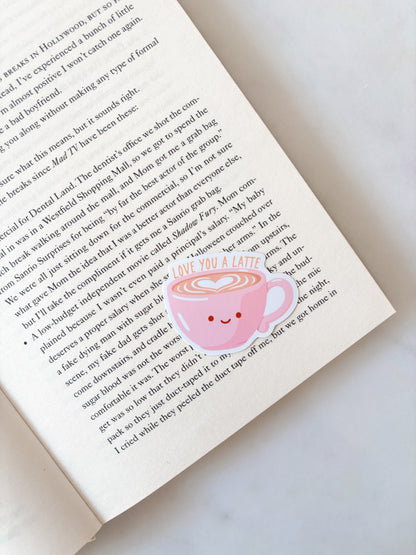 Love You A Latte Coffee Sticker