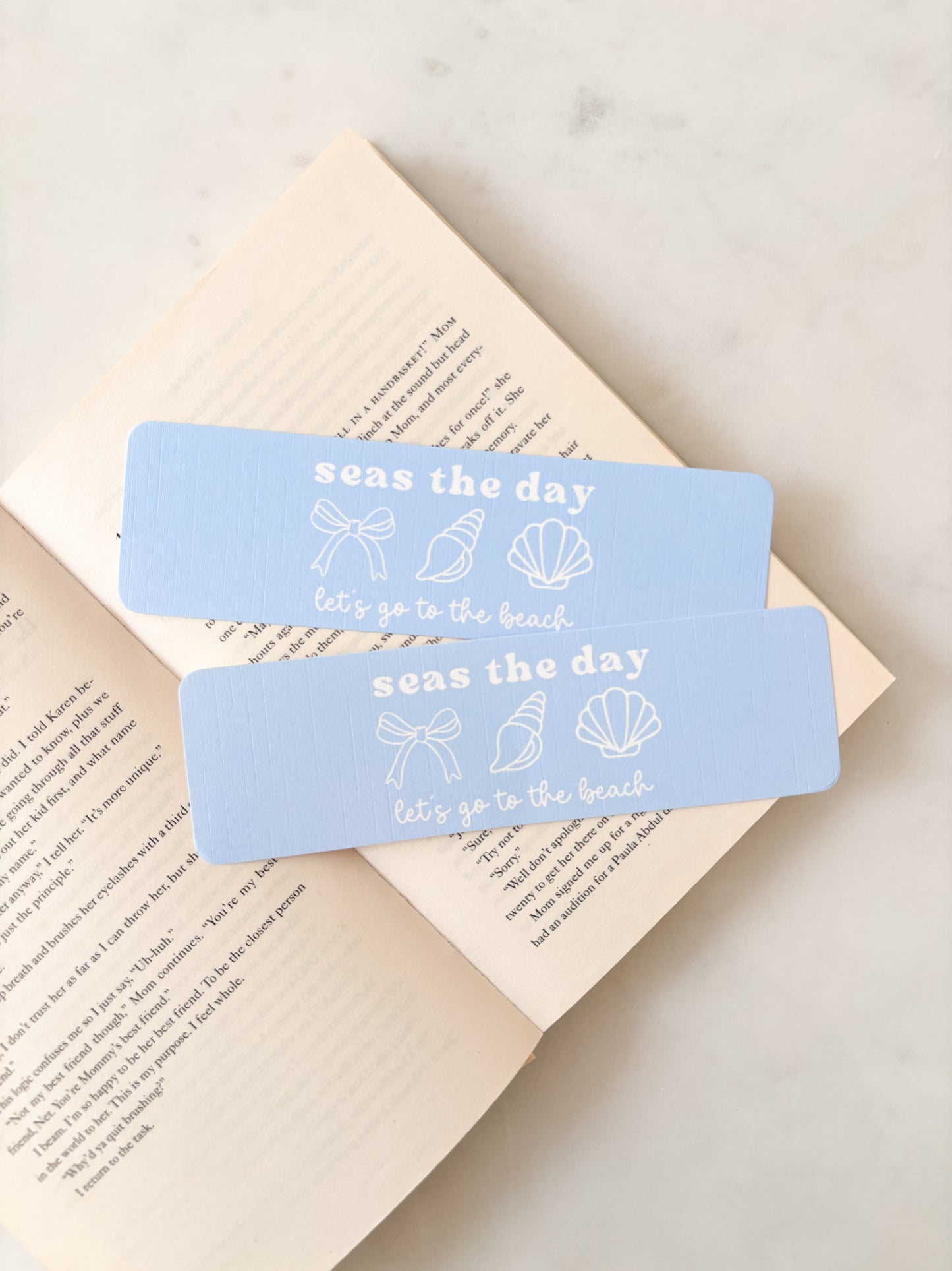 Seas The Day Seashell Bookmark