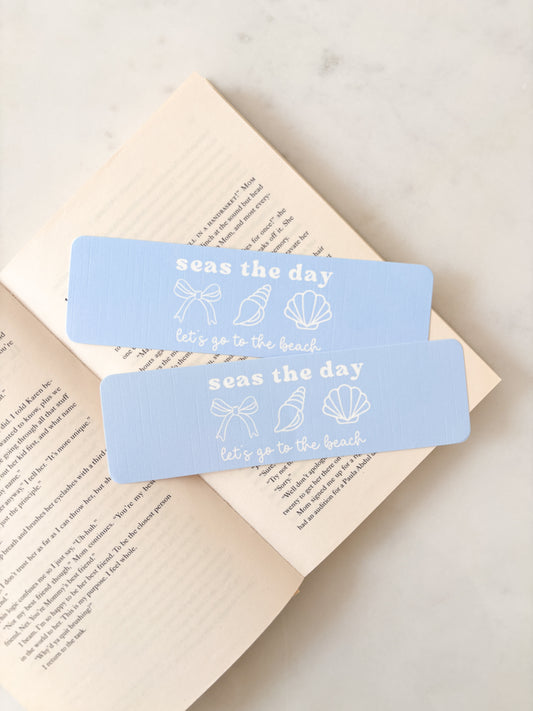 Seas The Day Seashell Bookmark
