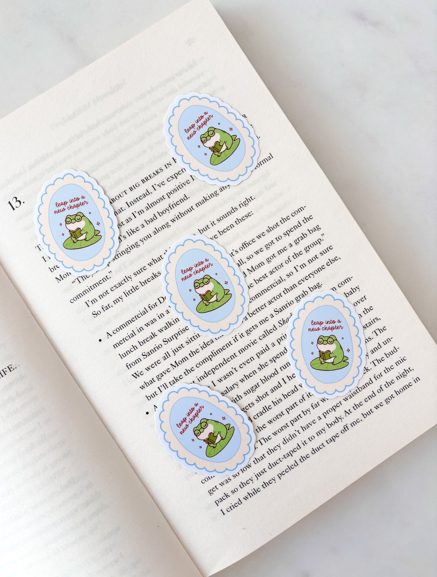 Cute Frog Sticker | Leap Into A New Chapter Sticker