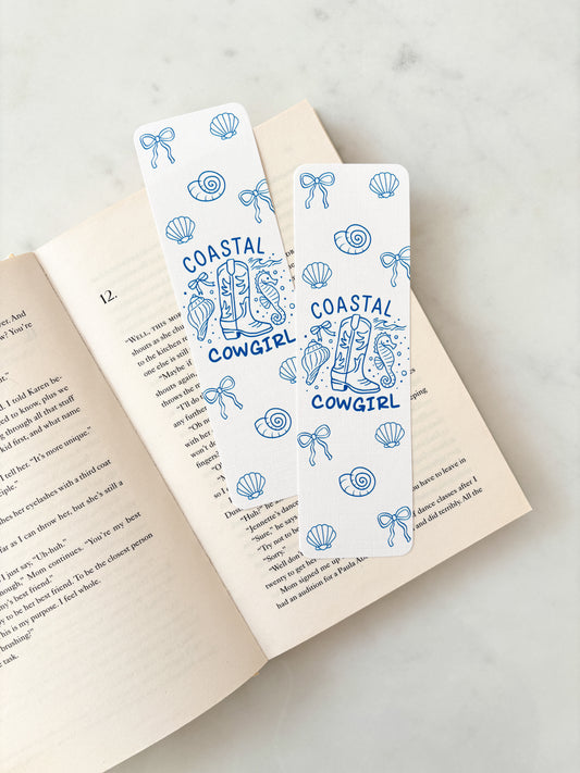 Blue Coastal Cowgirl Bookmark