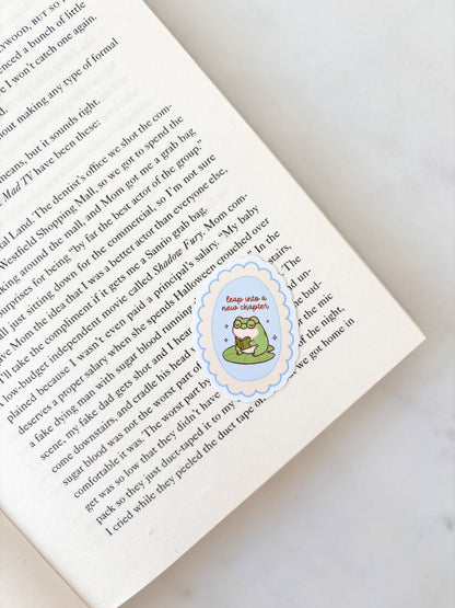 Cute Frog Sticker | Leap Into A New Chapter Sticker