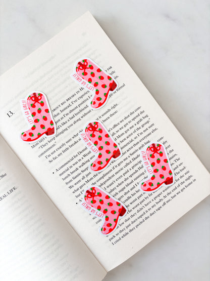 Let's Go Girls Strawberry Cowboy Boots Sticker