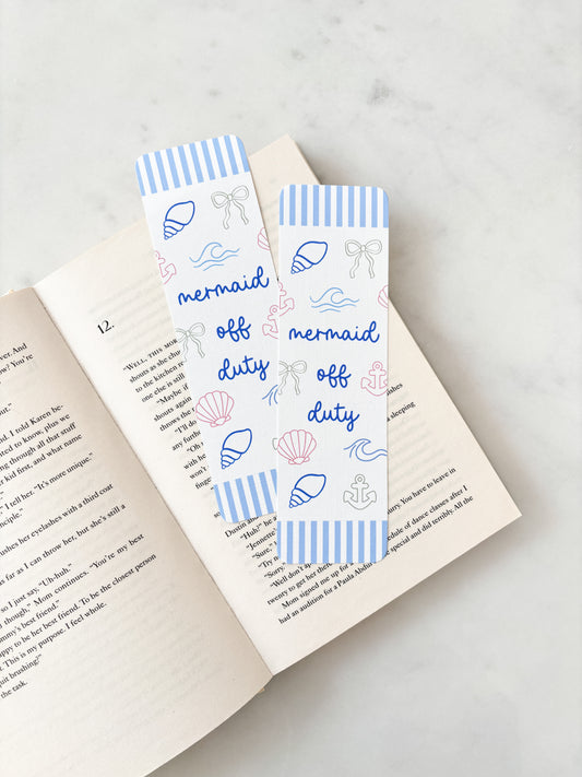 Mermaid Off Duty Bookmark | Summer Bookmark