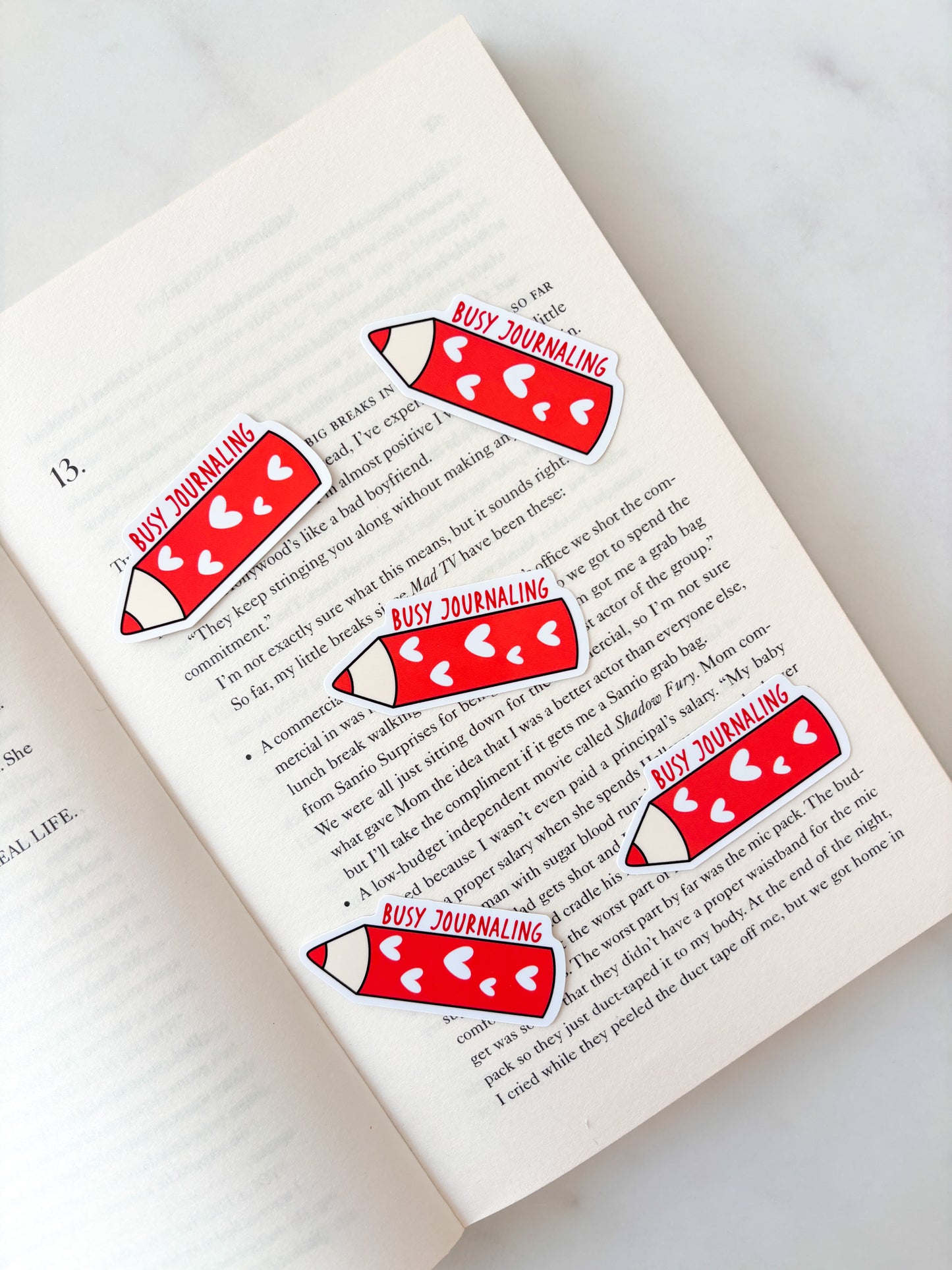 Busy Journaling Pencil Sticker