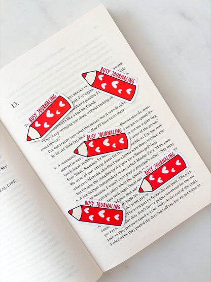 Busy Journaling Pencil Sticker