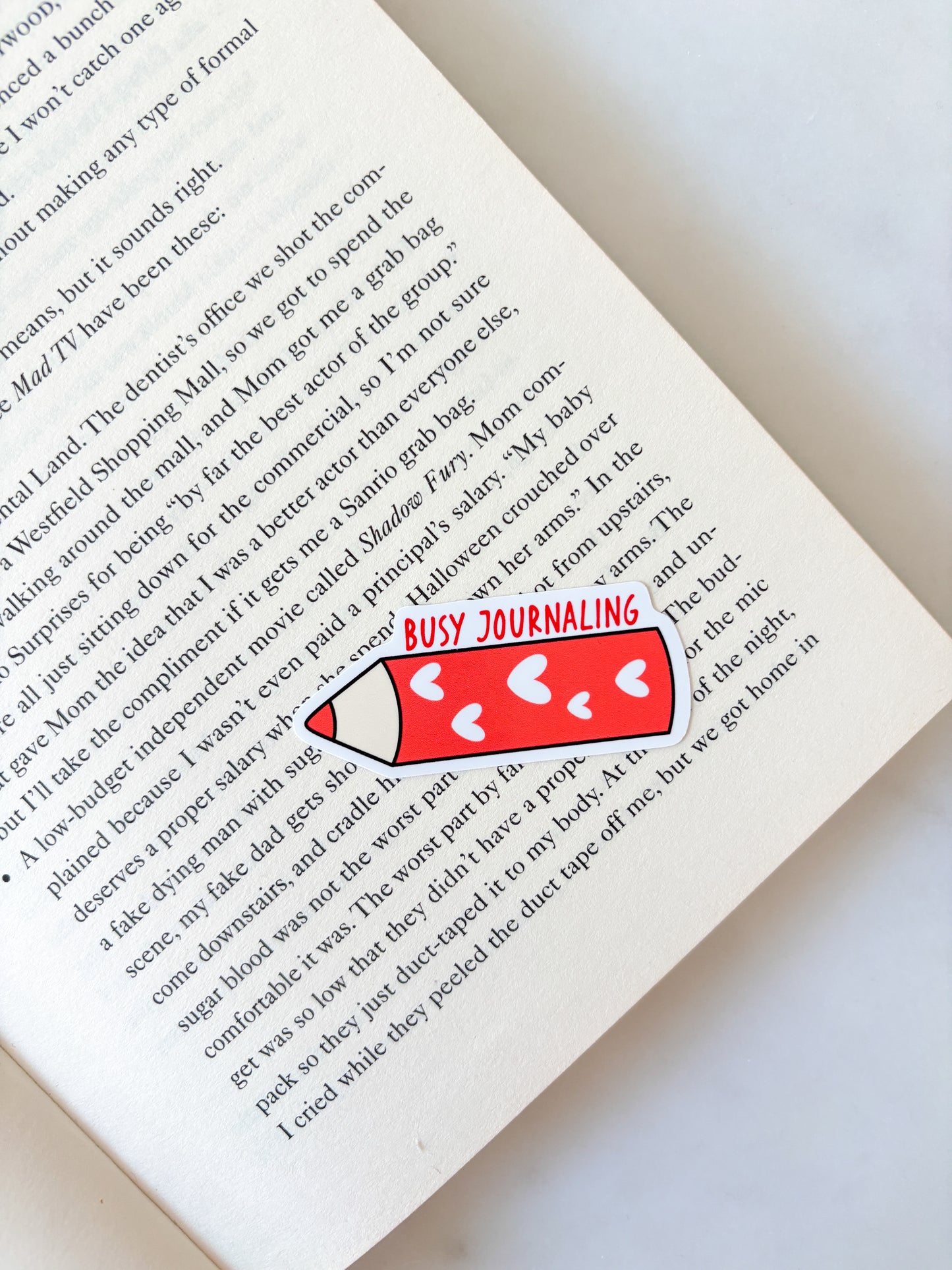 Busy Journaling Pencil Sticker