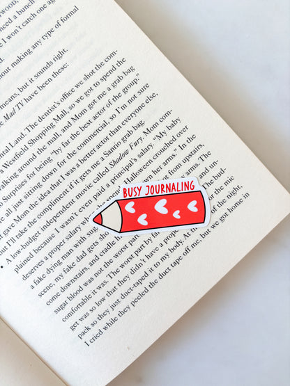 Busy Journaling Pencil Sticker