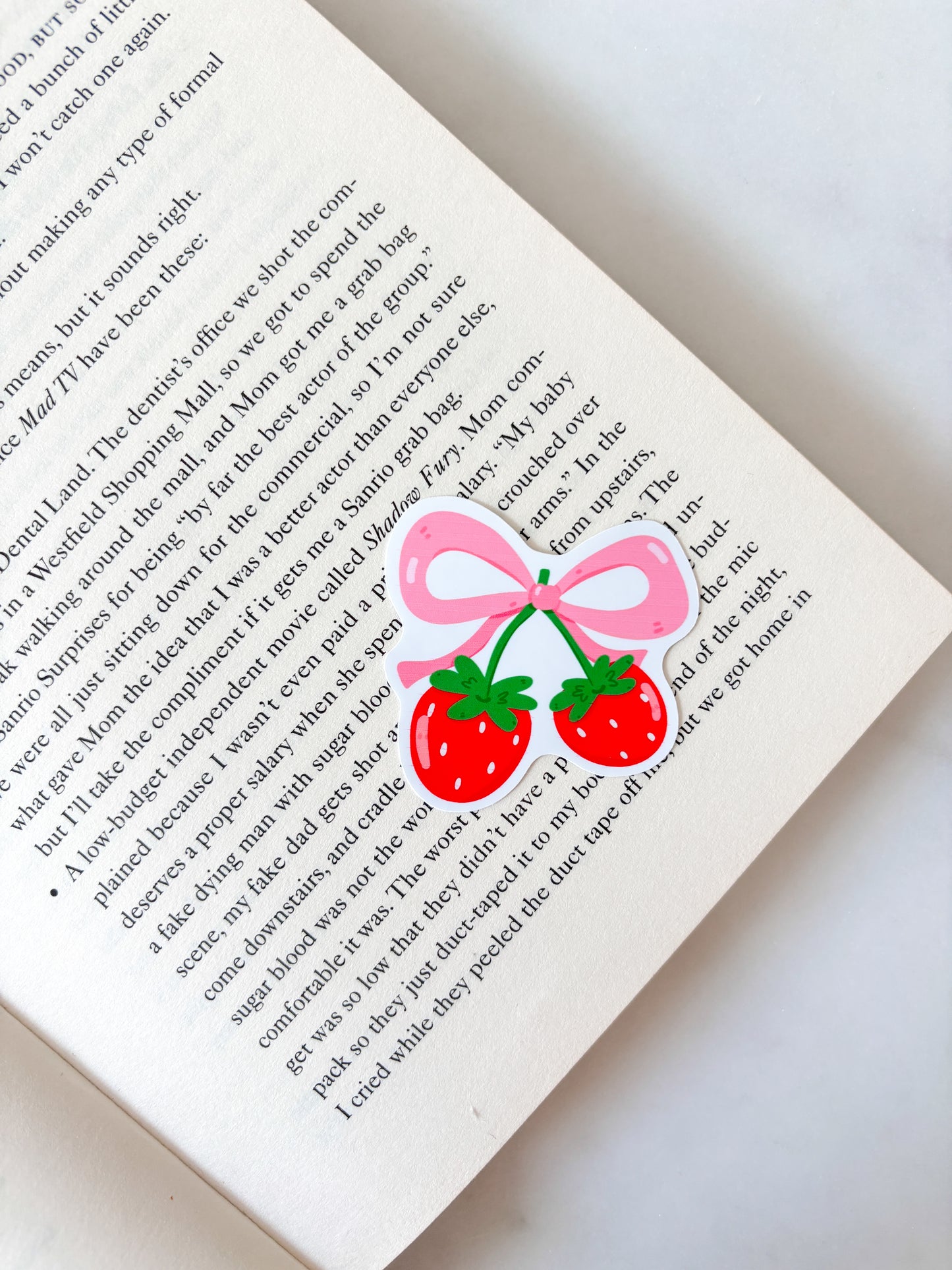 Pink Strawberry Coquette Sticker