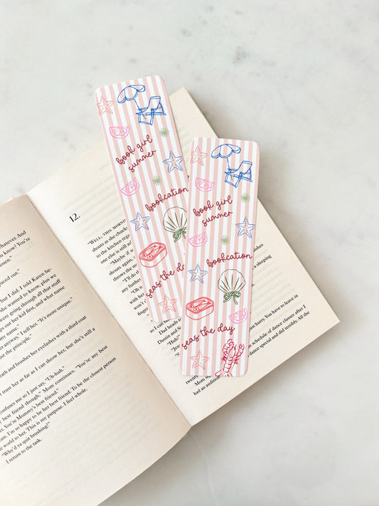 Book Girl Summer Picnic Bookmark | Summer Bookmark