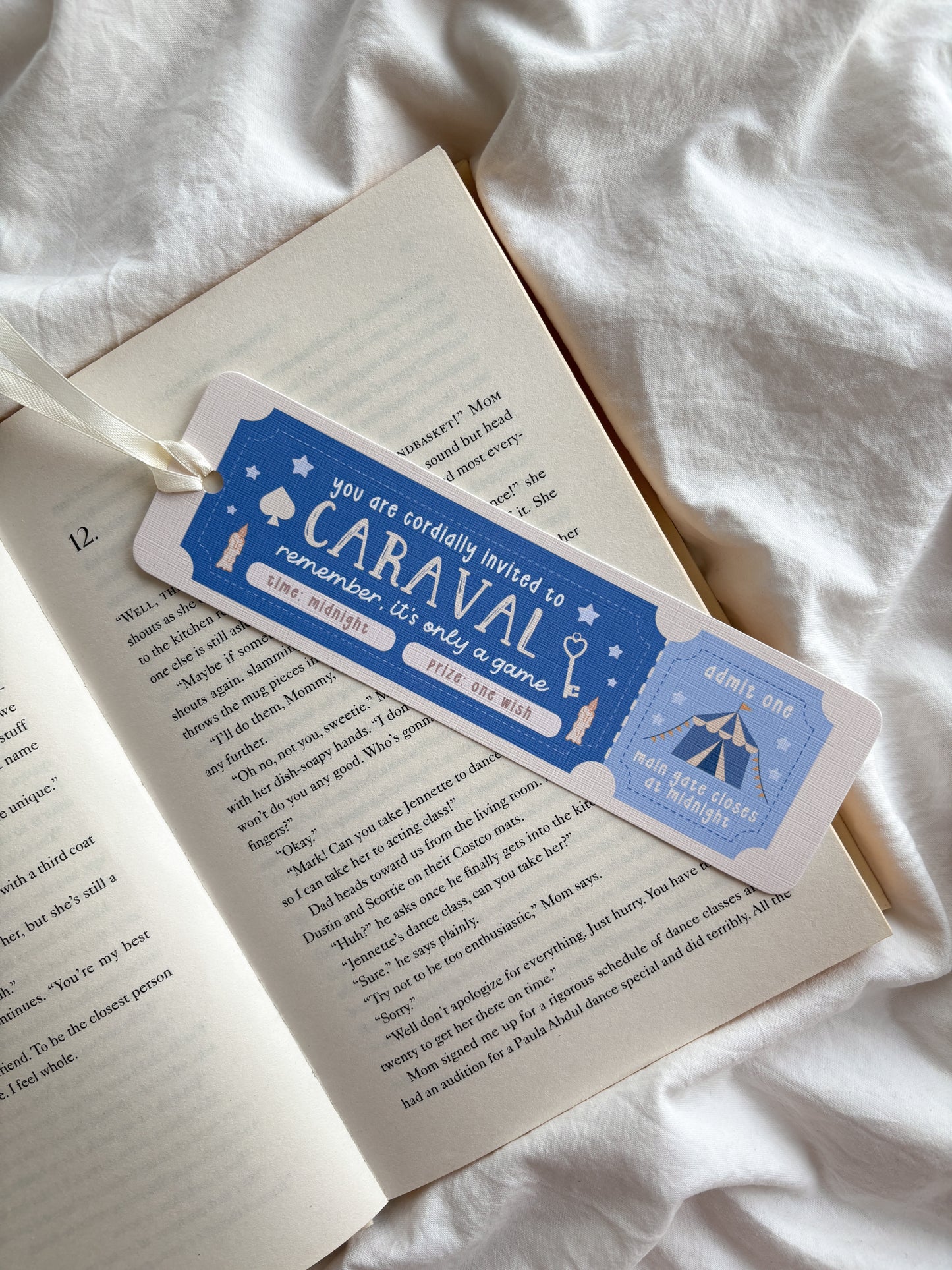 Caraval Ticket Bookmark | Fantasy Bookmark