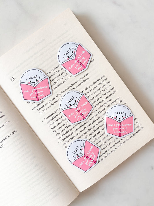 She's Got A Book For Every Situation Sticker